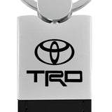 Toyota TRD Duo Leather / Chrome Key Chain Fob - Black - Official Licensed