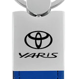 Toyota Yaris Duo Leather / Chrome Key Chain Fob - Official Licensed