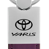 Toyota Yaris Duo Leather / Chrome Key Chain Fob - Official Licensed