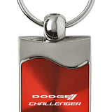 Dodge Challenger Rectangular Wave Key Chain Fob - Official Licensed