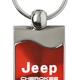 Jeep Cherokee Rectangular Wave Key Chain Fob - Official Licensed