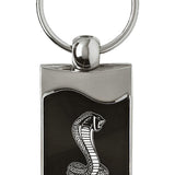 Ford Mustang Cobra Rectangular Wave Key Chain Fob - Official Licensed