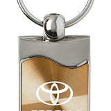 Toyota Corolla Rectangular Wave Key Chain Fob - Official Licensed