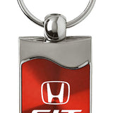Honda Fit Rectangular Wave Key Chain Fob - Official Licensed