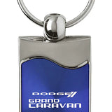 Dodge Grand Caravan Rectangular Wave Key Chain Fob - Official Licensed