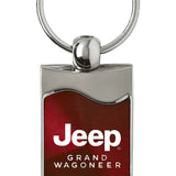 Jeep Grand Wagoneer Rectangular Wave Key Chain Fob - Official Licensed