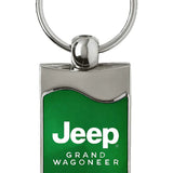 Jeep Grand Wagoneer Rectangular Wave Key Chain Fob - Official Licensed