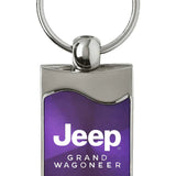 Jeep Grand Wagoneer Rectangular Wave Key Chain Fob - Official Licensed