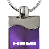 Mopar Hemi Rectangular Wave Key Chain Fob - Official Licensed