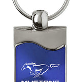 Ford Mustang Rectangular Wave Key Chain Fob - Official Licensed