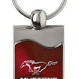 Ford Mustang Rectangular Wave Key Chain Fob - Official Licensed