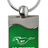 Ford Mustang Rectangular Wave Key Chain Fob - Official Licensed