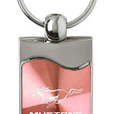 Ford Mustang Rectangular Wave Key Chain Fob - Official Licensed