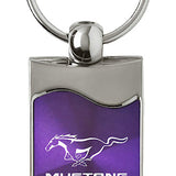 Ford Mustang Rectangular Wave Key Chain Fob - Official Licensed