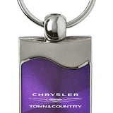 Chrysler Town & Country Rectangular Wave Key Chain Fob - Official Licensed