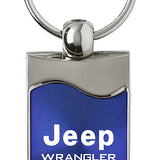 Jeep Wrangler Rectangular Wave Key Chain Fob - Official Licensed