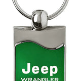 Jeep Wrangler Rectangular Wave Key Chain Fob - Official Licensed