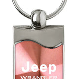 Jeep Wrangler Rectangular Wave Key Chain Fob - Official Licensed