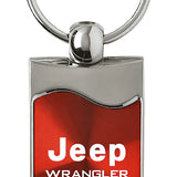 Jeep Wrangler Rectangular Wave Key Chain Fob - Official Licensed