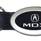 Acura MDX Oval Leather Key Chain Fob - Black - Official Licensed