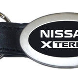 Nissan Xterra Oval Leather Key Chain Fob - Black - Official Licensed
