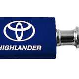 Toyota Highlander Anodized Aluminum Valet Key Chain Fob - Black - Official Licensed