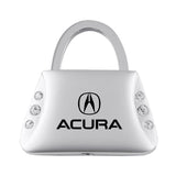 Acura Jeweled Purse Key Chain Fob - Silver - Official Licensed
