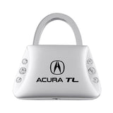Acura TL Jeweled Purse Key Chain Fob - Silver - Official Licensed