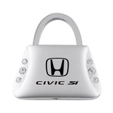 Honda Civic SI Jeweled Purse Key Chain Fob - Silver - Official Licensed