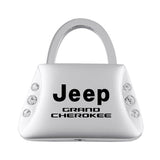 Jeep Grand Cherokee Jeweled Purse Key Chain Fob - Silver - Official Licensed