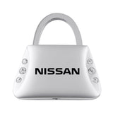 Nissan Jeweled Purse Key Chain Fob - Silver - Official Licensed