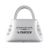 Chrysler PT Cruiser Jeweled Purse Key Chain Fob - Silver - Official Licensed
