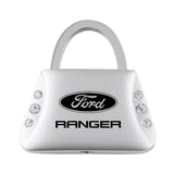 Ford Ranger Jeweled Purse Key Chain Fob - Silver - Official Licensed