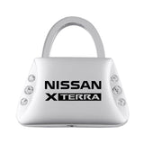 Nissan Xterra Jeweled Purse Key Chain Fob - Silver - Official Licensed