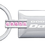 Dodge Dart Jeweled Rectangular Key Chain Fob - Official Licensed