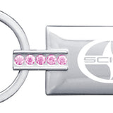 Scion Jeweled Rectangular Key Chain Fob - Pink - Official Licensed