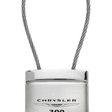 Chrysler 300 Satin-Chrome Cable Key Chain Fob - Silver - Official Licensed