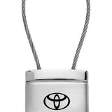 Toyota 4Runner Satin-Chrome Cable Key Chain Fob - Silver - Official Licensed
