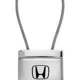 Honda CR-V Satin-Chrome Cable Key Chain Fob - Silver - Official Licensed