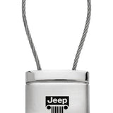Jeep Gladiator Satin-Chrome Cable Key Chain Fob - Silver - Official Licensed