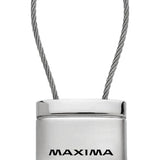 Nissan Maxima Satin-Chrome Cable Key Chain Fob - Silver - Official Licensed