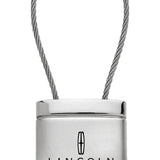 Lincoln Nautilus Satin-Chrome Cable Key Chain Fob - Silver - Official Licensed