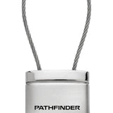 Nissan Pathfinder Satin-Chrome Cable Key Chain Fob - Silver - Official Licensed
