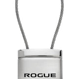 Nissan Rogue Satin-Chrome Cable Key Chain Fob - Silver - Official Licensed