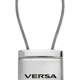 Nissan Versa Satin-Chrome Cable Key Chain Fob - Silver - Official Licensed