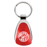 Super Bee Teardrop Key Chain Fob - Red - Official Licensed