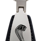 Ford Mustang Cobra Leather Teardrop Key Chain Fob - Official Licensed