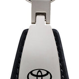 Toyota Corolla Leather Teardrop Key Chain Fob - Black - Official Licensed