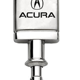 Acura Satin-Chrome Valet Key Chain Fob - Silver - Official Licensed