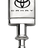 Toyota Camry Satin-Chrome Valet Key Chain Fob - Silver - Official Licensed
